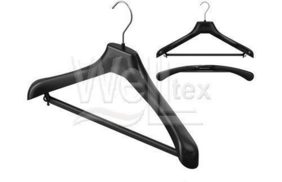 вешалка костюм 440*40мм с перекл. цв черный (уп 80шт) r44 купить по цене 49.7 руб - в интернет-магазине Веллтекс | Тюмень
